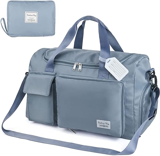 Bolsa de viaje Flintronic impermeable de color azul, versátil y ligera.