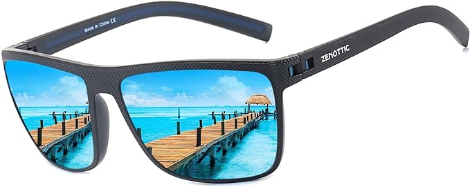 Gafas de sol deportivas ZENOTTIC para hombre protección UV400 máxima protección y rendimiento.